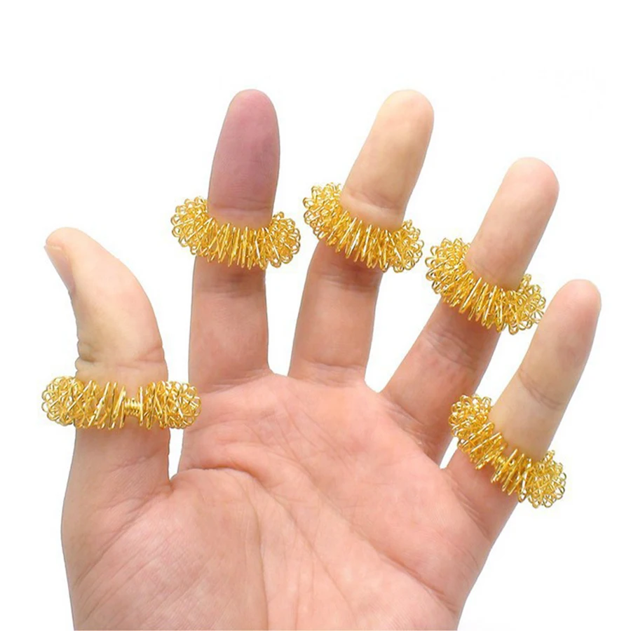 1Pcs Finger Massage Ring Acupuncture therapy promote Hand Blood Circulation Pain Relief Hand Body Massager Tens Stress Relief
