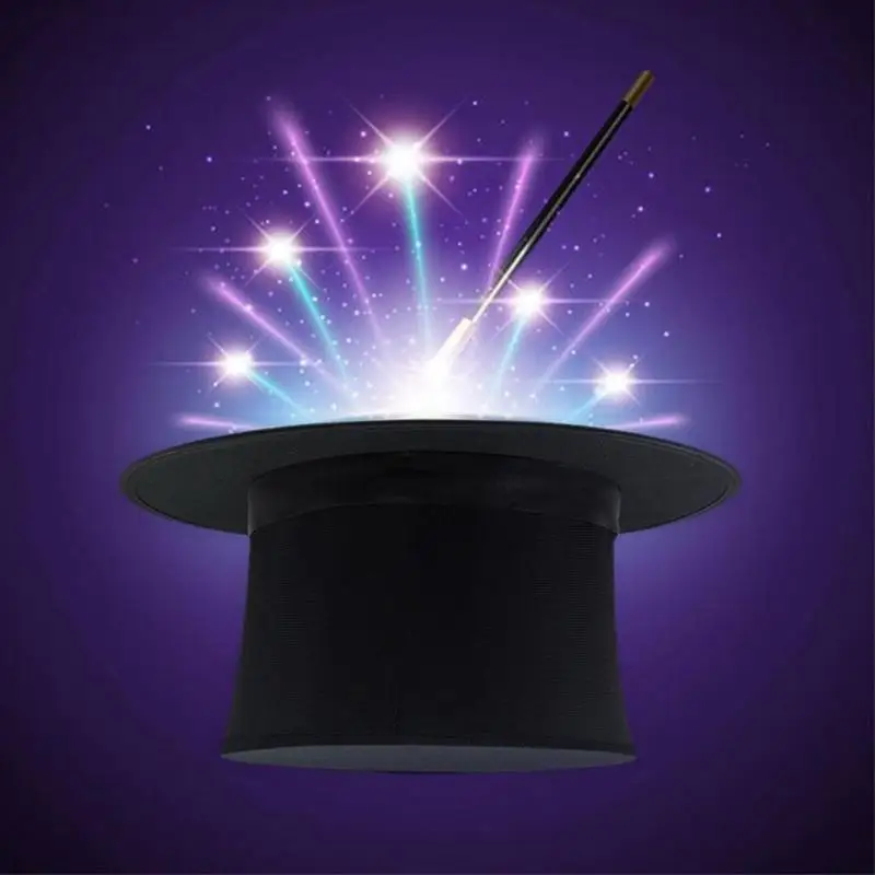 

14cm Magic Hat Fedoras Steampunk Men British Gentleman Magic Hat Magician Caps Funny Tool for Magical Show For Women Mad Hatter