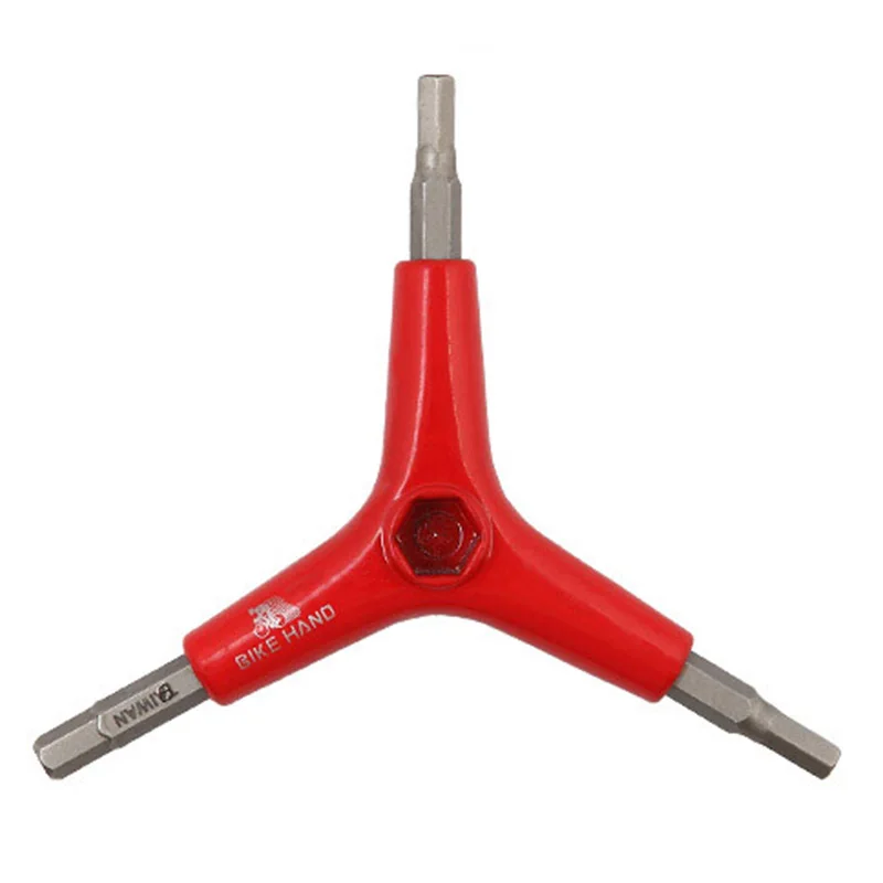 Bike Hand 4/5/6 Mm 3 Way Hex Key Wrench Spanner Bicycle Repair Tools Cycling Mtb Mountain Tool For | Спорт и развлечения