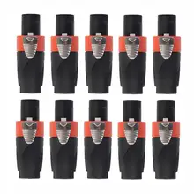 10pcs 4-Pole Male Audio Cable Connector Plug for Cable NEUTRIK/NL4FC/NL4FX/NLT4X Stage Speaker Amplifier Universal Ohmic Plug