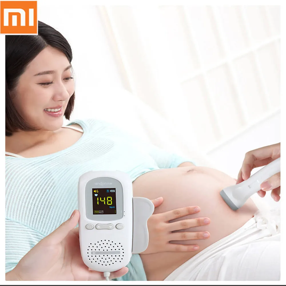 

Xiaomi Andon Fetal Doppler Heartbeat Detector Portable Ultrasound Baby Heart Rate Monitor Tester Tools Household for Pregnant