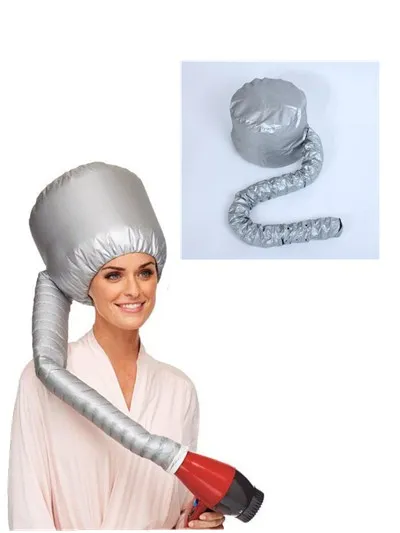 Портативная портативная мягкая шапочка для сушки волос капот шапка насадка для фена Curlformers серая сухая крем для волос