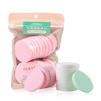 

20PCS Wet And Dry Makeup Sponge Round Puff High-density Soft Sponge Beauty Makeup Tools For Woman's Makeup