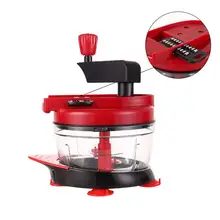 Ручной измельчитель для пищевых продуктов из нержавеющей стали, Ручной Кухонный комбайн для овощей, измельчитель фруктов, овощей с большой емкостью, коробка для хранения