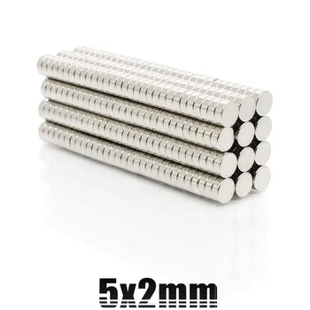 

2000pcs Disc magnets 5x2 mm N35 Super Powerful Strong Rare Earth Neodymium Magnet 5*2 strong magnetic 5mmx2mm free shipping