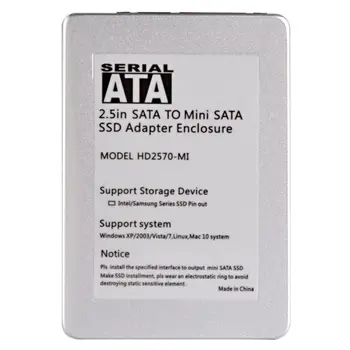 

Mini sata SSD hard disk turn 2.5sata HDD box aluminum alloy