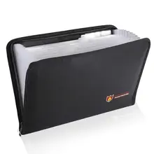 Огнестойкие файлы папка аккордеон сумки для документов 14,3x9,8 дюймов A4 Размер 12 карманов не зудит силиконовое покрытие огнестойкий Сейф