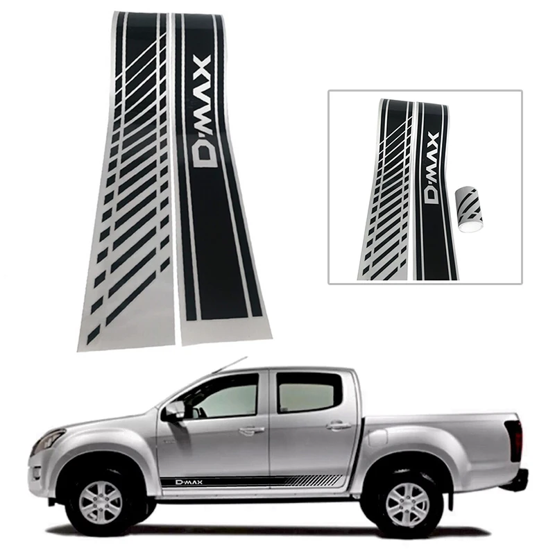 2 шт. набор градиентная боковая полоса графическая виниловая наклейка DIY Автомобильный корпус для isuzu DMAX Beast аксессуары для пикапов