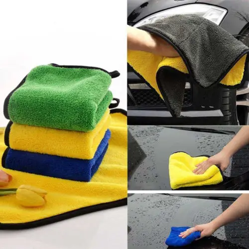 Car Wash Microfiber Towel Auto Cleaning Drying Cloth Hemming Super Absorbent