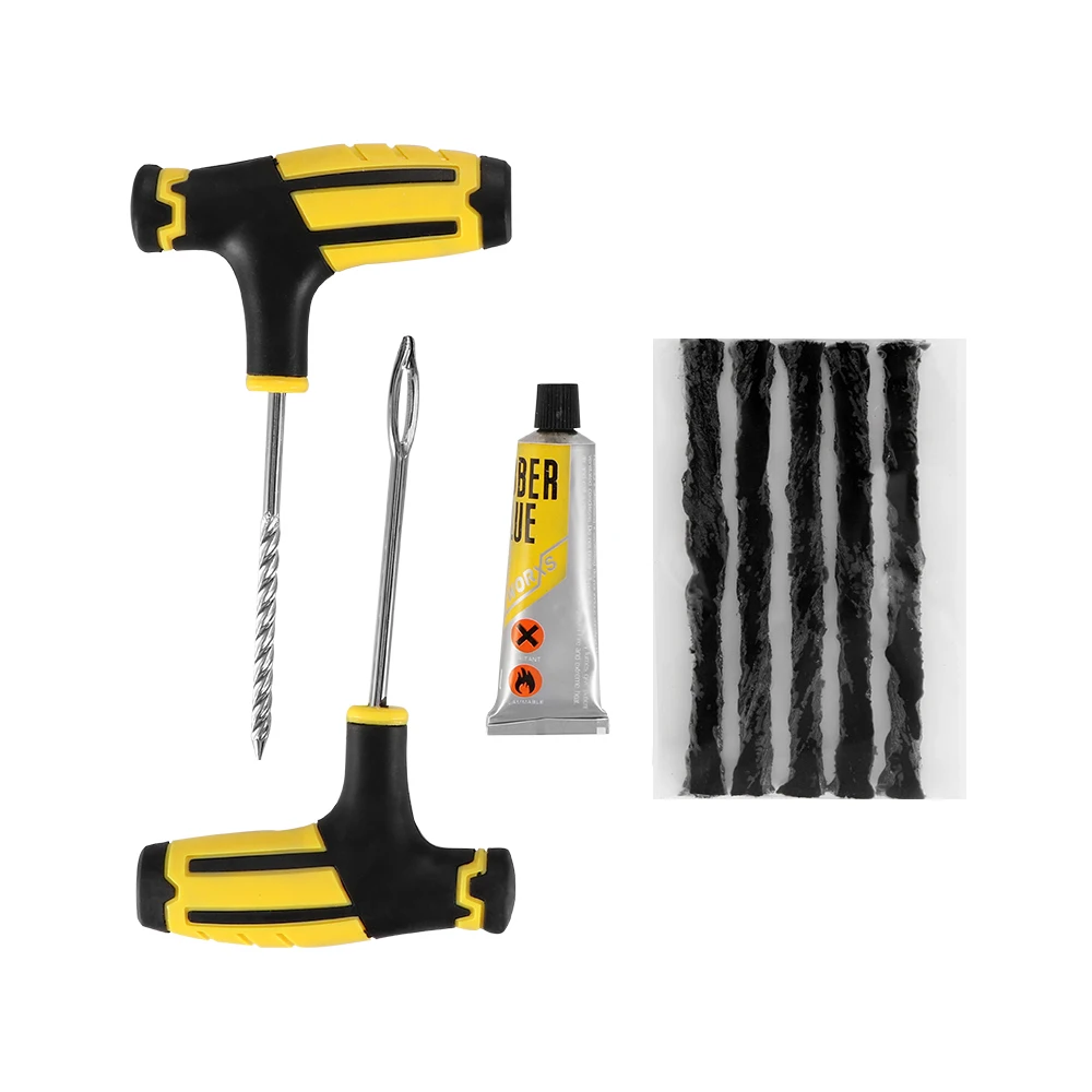 

6PCS/Set Tire Repair Kit Car Bike Auto Tubeless Puncture Tyre Puncture Plug Repair Tool Accessories Vacuum Tires Patch