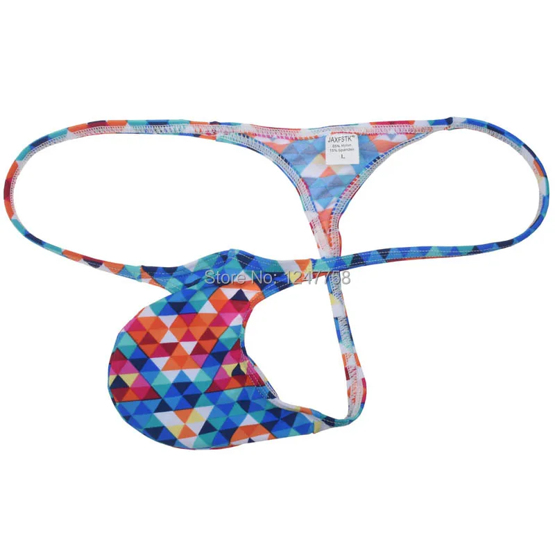 

Upgrade Limited Edition Men Extreme Micro Thong Push Up G-String Posing Print Tangas Trunks Colorful Jockstrap Short Pants