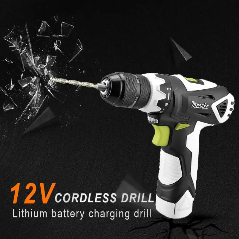 

12V Cordless Electric Drill Dual-speed Lithium Electric Drill Household Multi-functional Charging Screwdriver Drill
