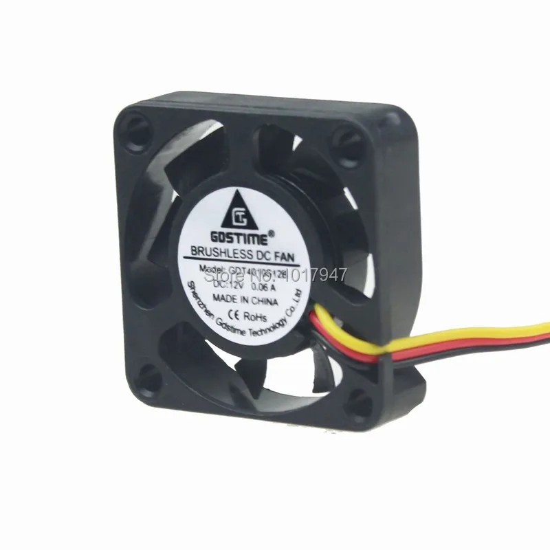 Gdstime 12V 3Pin 40mm 40x40x10mm 4010 Бесщеточный Охлаждающий вентилятор постоянного тока 5 шт. в