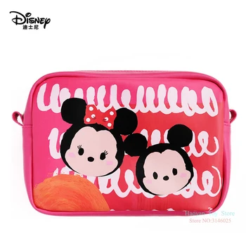 

Genuine Disney Tsum Tsum Mickey Multi-function Women Red Bags Classic PU Bags Fashion Mommy Bags For Girls Gifts Disney Hot Sale
