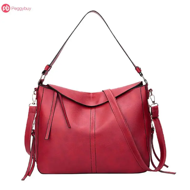 1pcs Elegant Shoulder Bag Soft Leather Women Large Totes Handbags Sling Crossbody Messenger Bags ...