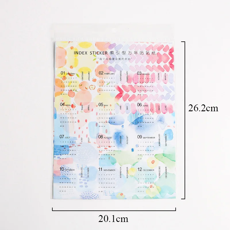 

2 Sheet Date Index Stickers Colorful Fruits Adhesive Paper Label Stickers Scrapbooking Diary Diy Albums Decorations Stationery
