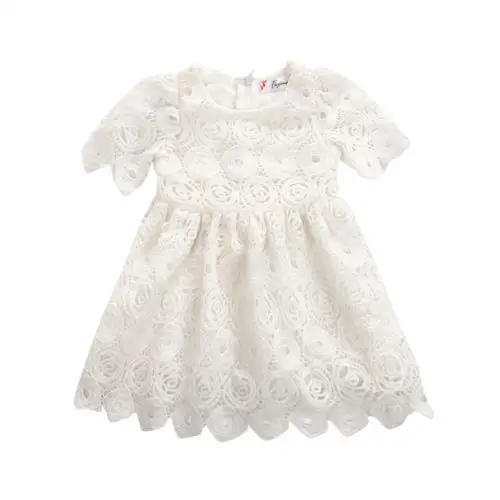 Новое поступление года, белые кружевные платья детское кружевное платье принцессы с цветочным рисунком для маленьких девочек праздничные пышные летние платья-пачки для новорожденных