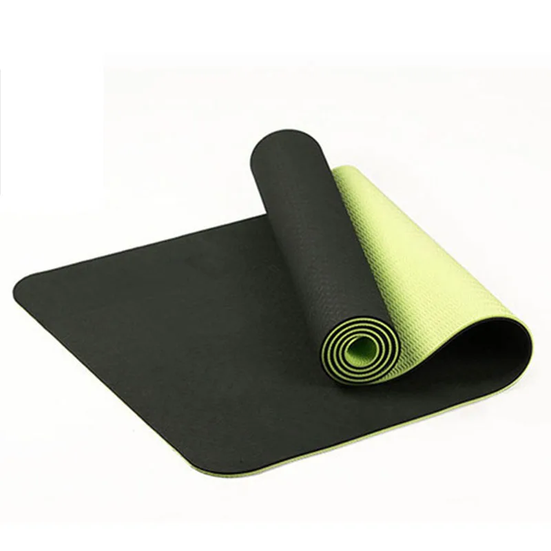 

Super sell-6Mm Tpe Two-Color Non-Slip Yoga Mat Sports Mat 183x61Cm Gym Home Fitness Tasteless Mat