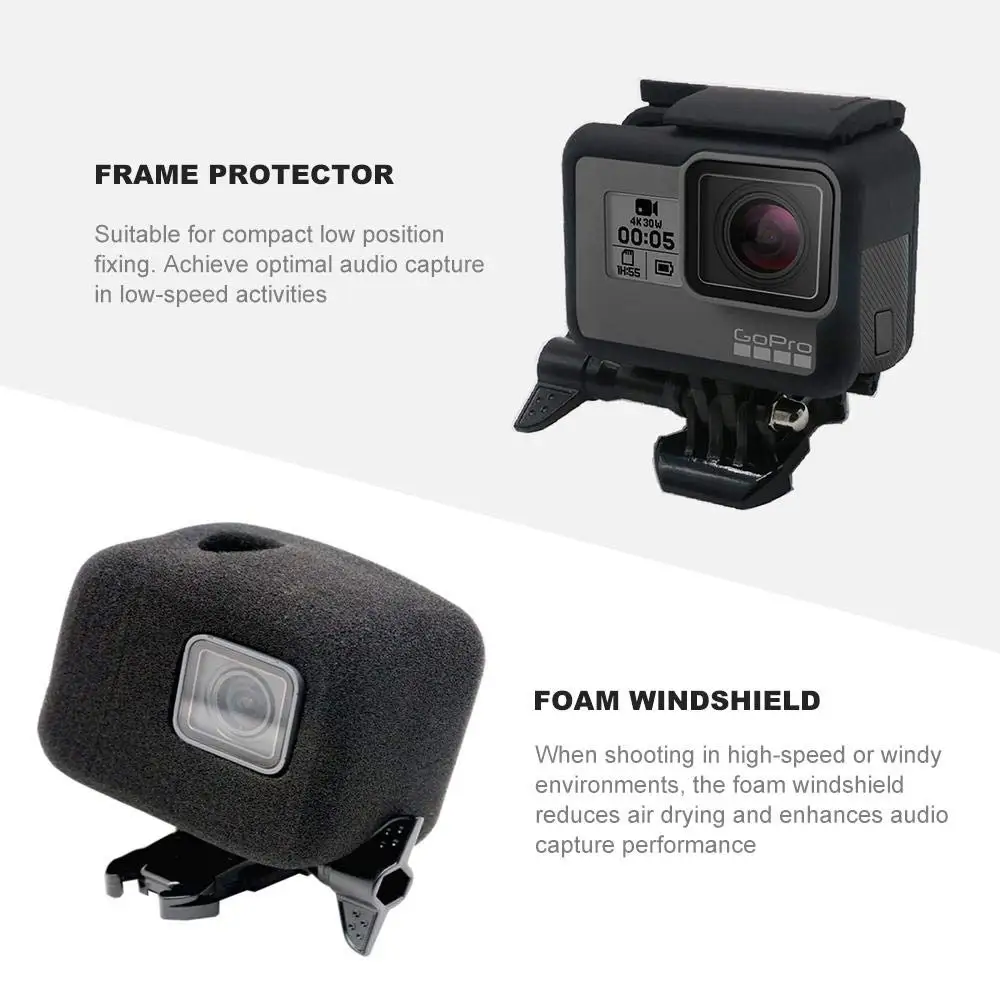 Защитный чехол с рамкой + крышка на лобовое стекло для Gopro Hero 7/6/5/Hero Hd аксессуары