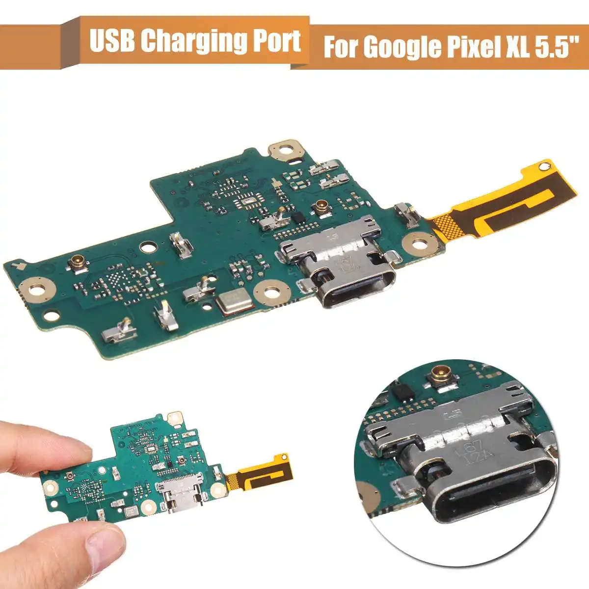 

USB Charging Port Dock Flex Cable Board With Mic For Google Pixel XL 5.5" Charger Plug Connector Board Flex Cable Replacement