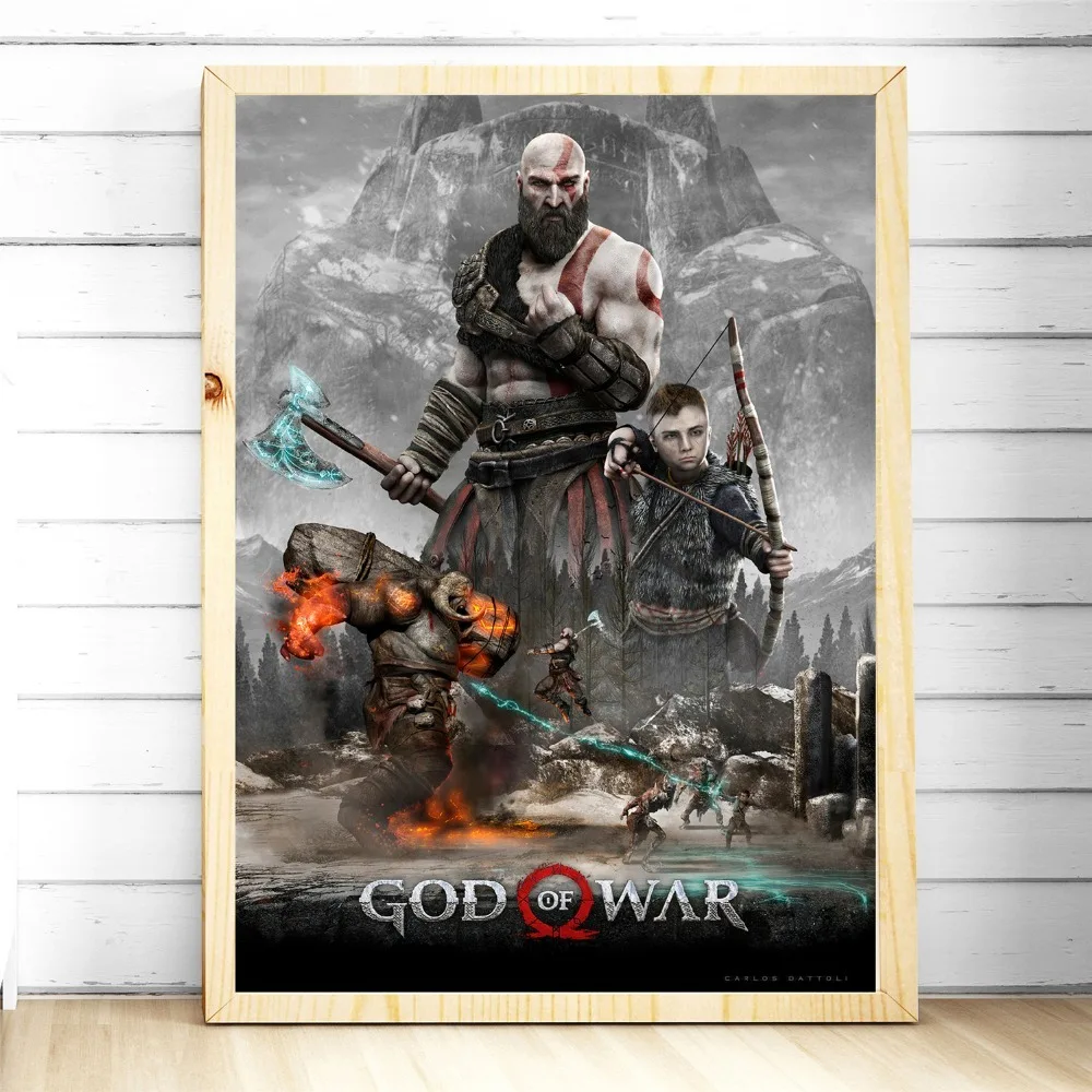 God Of War видео игра Рисунок плакаты и принты холст печатная Живопись Искусство настенные картины Домашний декор для украшения гостиной