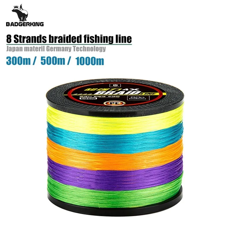 

300m 500m 1000m colored braided fishing line 8 strands cord super quality braid line mulifilament fish line Japan Material