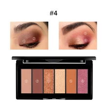 6 Warna Eye Shadow Disc Mutiara dan Matte Mudah Memakai Eye Makeup Eyeshadow Palet Kosmetik Kecantikan Wanita(China)