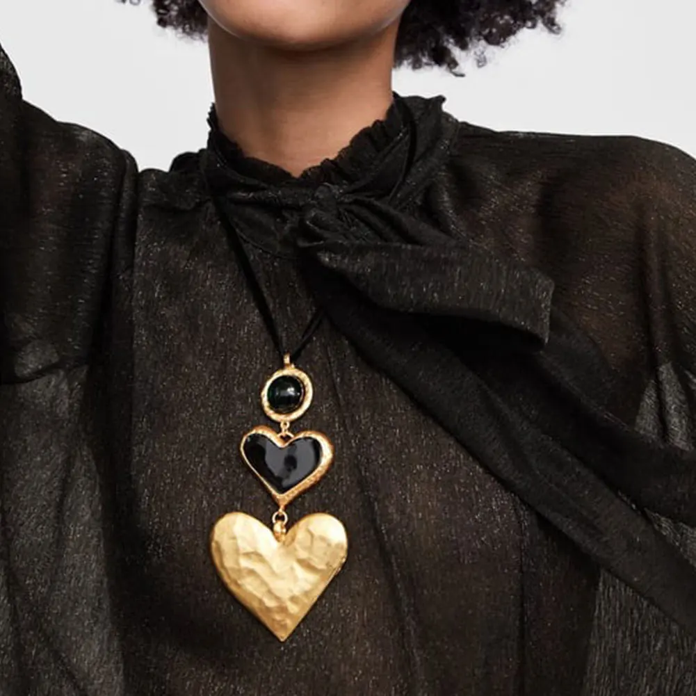Flatfoosie ZA, фирменный дизайн, ювелирное изделие в виде сердца для женщин, ожерелье, модное массивное ожерелье, веревочная цепочка, металлические чокеры, аксессуары