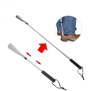 

Stainless Steel Shoe Horn Portable Telescopic Extendable Shoe Horn Collapsible Long Handled Shoe Elderly Accessories Shoe Horn v