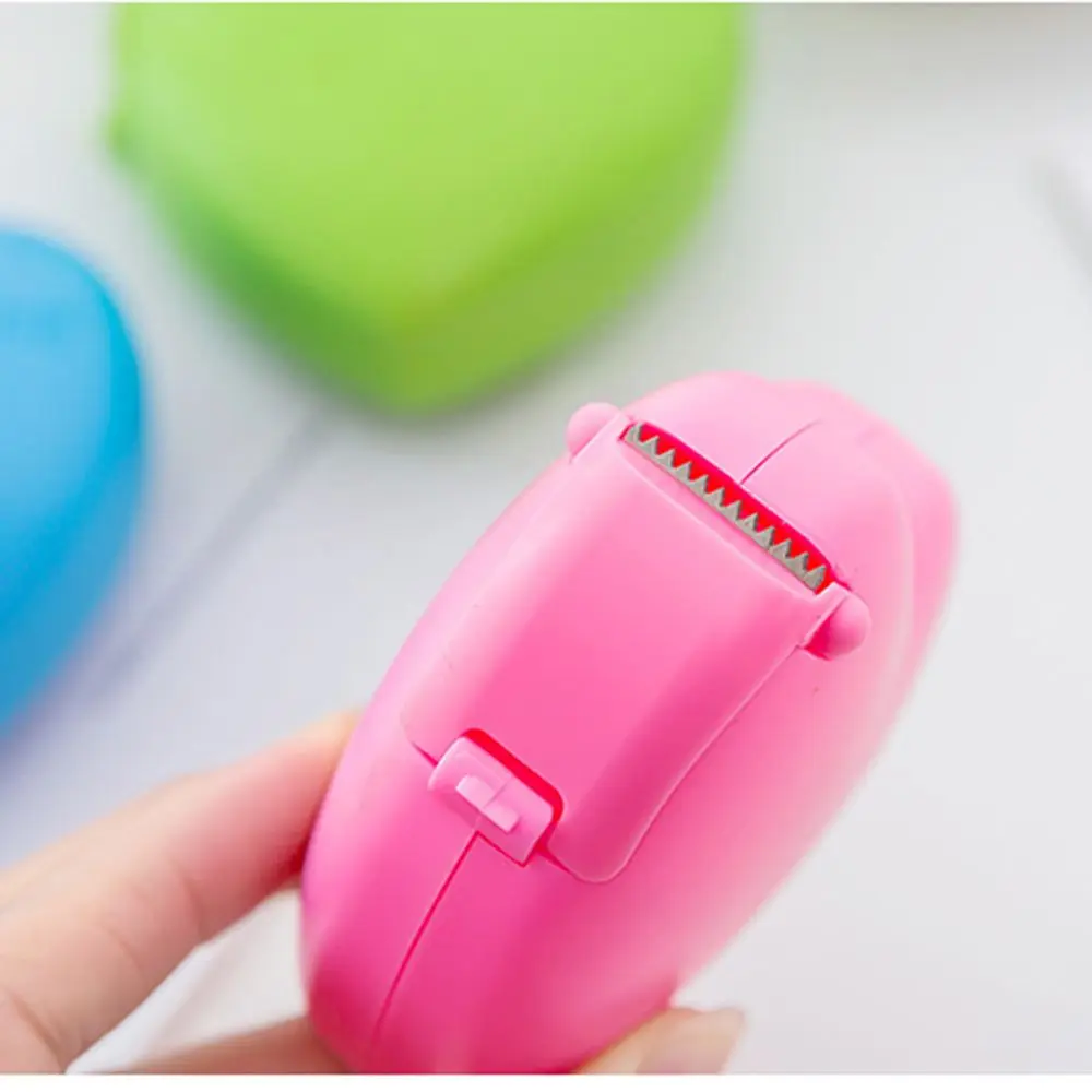 

1Pcs Gift Heart w53 Office Tape Cutter w22 Crafts Student Supply School Cute