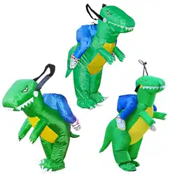 2018 костюм динозавра для женщин мужчин динозавр игрушечные лошадки надувные костюмы динозавр вечерние забавная Вечеринка животных косплэй