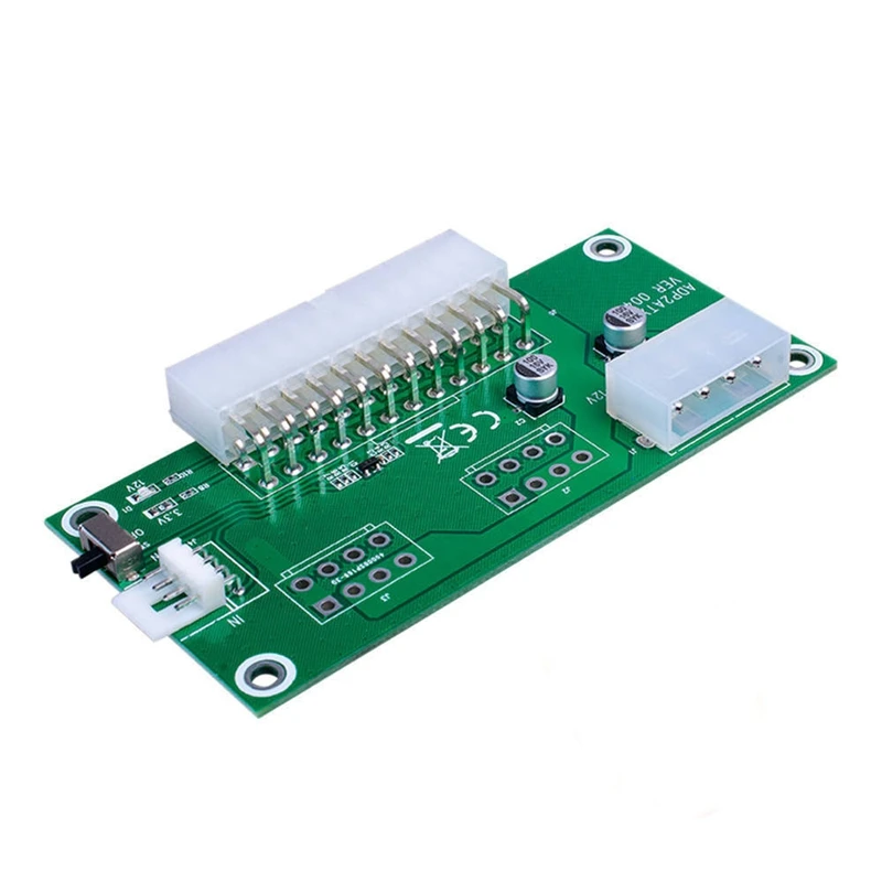

Pc Desktop Atx Dual Psu 24 Pin Power Supply Sync Extender Cable Board