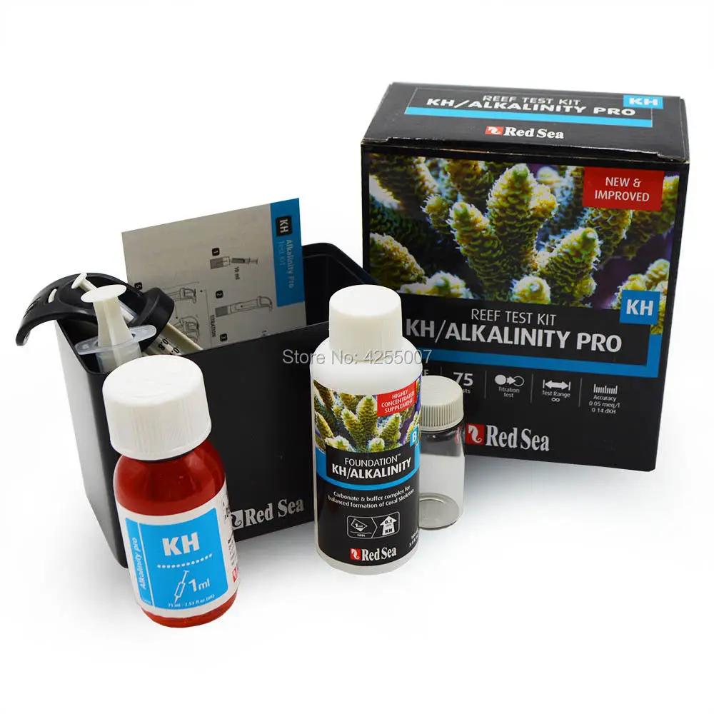 RED SEA ALKALINITY PRO HIGH ACCURACY TITRATION TEST KIT 75 TESTS