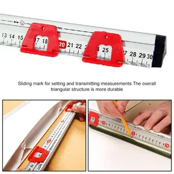 

Zero And Midpoint Scales Multi-functional Ruler Of Horizontal Calibration 60CM For Length Measuring