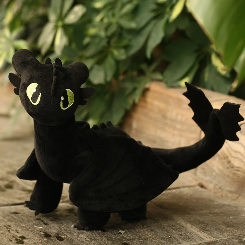 

Anime How To Train Your Dragon Plush Toys Toothless Plush Night Fury Plush Stuffed Animal Dolls Christmas Kids Gift