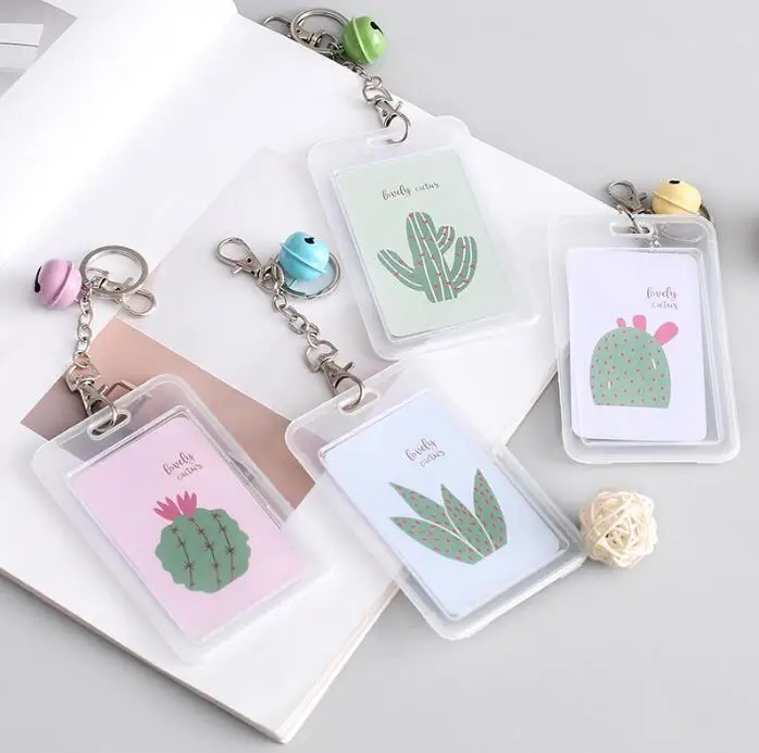 1pcs Cute Cactus Card Case Cartoon Cat Card Cover Fashion Card Holder Kids Gift Office School Supplies Stationery