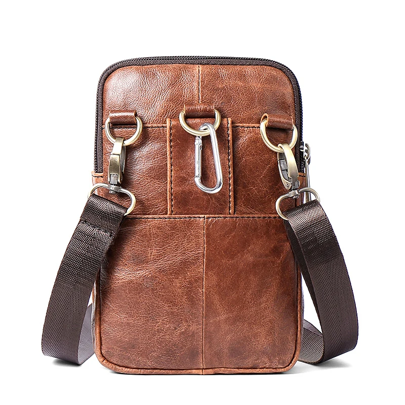 

Leather Shoulder Bags Crossbody Bags Small Bag For Men Men's Genuine Leather Messenger Bag Phone Pouch Flap