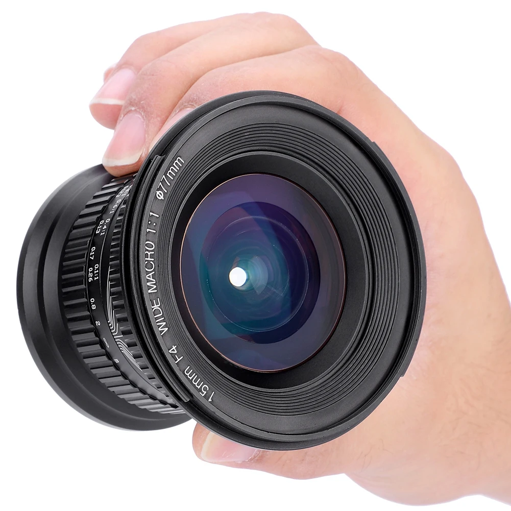 Макро объектив для камеры Canon E F макро Nikon 15 мм F4.0 ручная фокусировка полная