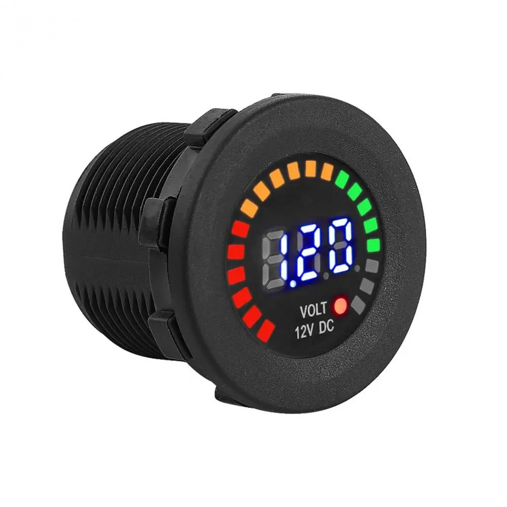 

1pc Car Motorcycle Blue Mini Digital 5V-15V LED Voltmeter Voltage Tester Panel Meter Gauge Display For Boats ATV UTV Camper