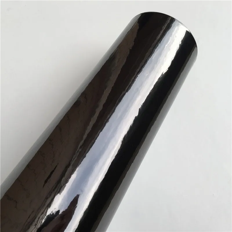 

Flexible Gloss Black Chrome Mirror Vinyl Wrap Car Wrapping Film Foil Bubble Free Vehicle Decal Computer Cover Phone Skin