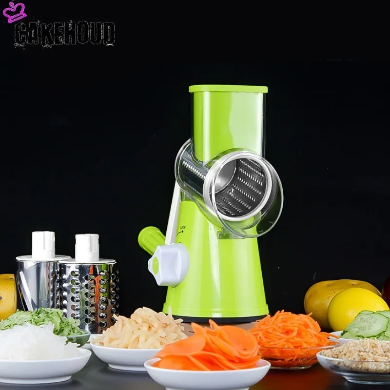 CAKEHOUD овощерезка круглая мандолина ломтерка картофеля морковь с 3 лезвиями