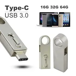 CHYI type-C USB3.0 Флешка высокая скорость флешки 64 ГБ 32 ГБ 16 Гб USB3 карта памяти type-C 3,1 U диск для ПК планшет телефон