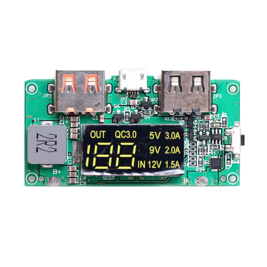 Boost 5V High Pass Qc3.0 Быстрая зарядка пресс плата с цифровым дисплеем питания Мобильная
