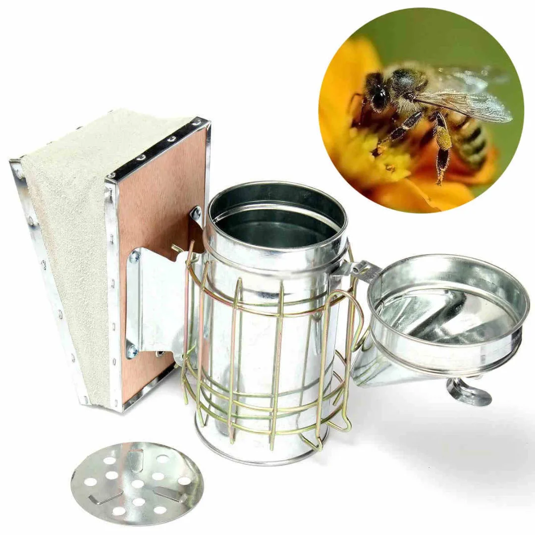 1 шт. дымарь для пчелиных ульев Малый оцинкованный с тепловой щит доска пчеловодства оборудование