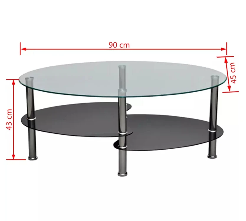 vidaXL Exclusive Design Coffee Table for Home Office Black 240509