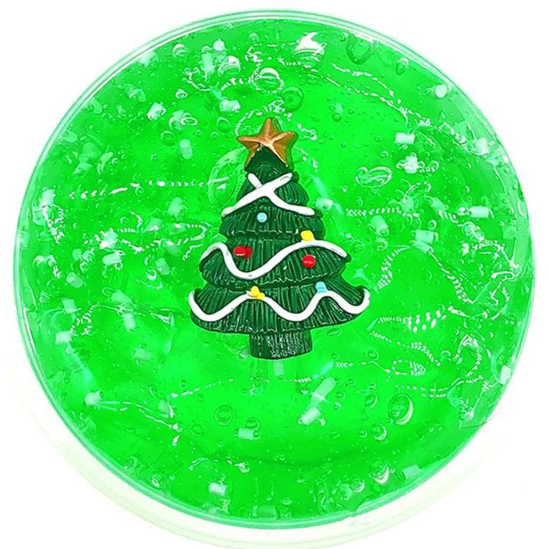 DIY Clay Slime Soft 60ML Mud Slime Christmas Santa Claus Tree Scented