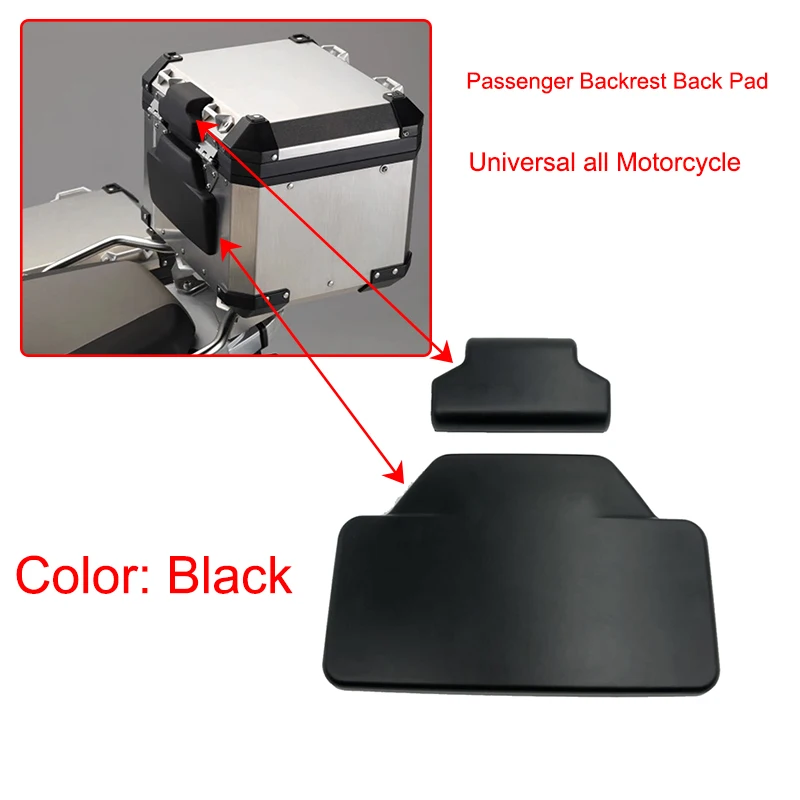 Motorcycle Top Box Pad KKmoon Universal Motorcycle Passenger Backrest Back Pad Rear Saddlebag Trunk Sticker for 40-50L
