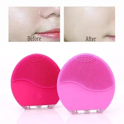 Limpieza Facial Facial Cepillo Vibración Cara Cuidado de la Piel Herramientas Silicona Cepillo Sónico Limpiador de Poros Profundos Vibrador Máquina de Masaje Limpieza Facial Facial Cepillo Vibración Cara Cuidado de la Piel Herramientas Silicona Cepillo Sónico Limpiador de Poros Profundos Vibrador Máquina de Masaje