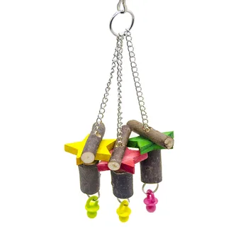 

1PCS Parrot Bird Toy Log Round Star Five-pointed Star Parrot Bite Destruction Toys for Parrots