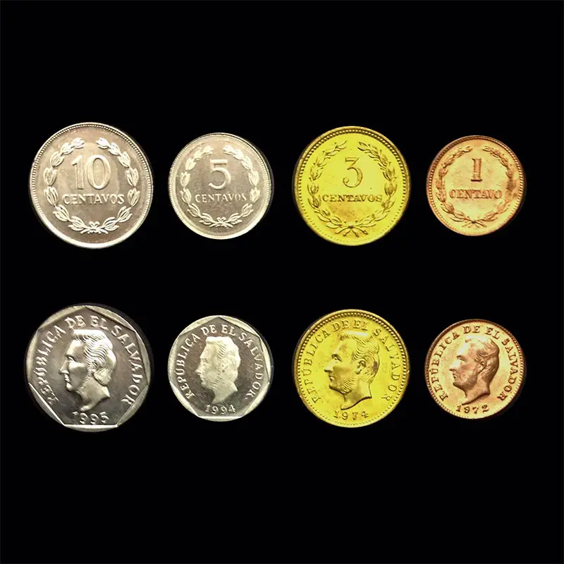 S-1 1+3+5+10 centavos EL Salvador set 4 Coins UNC 1972-1995 